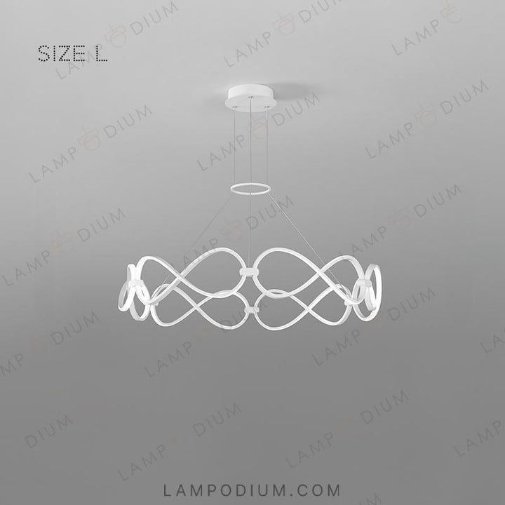 Ring chandeliers and lamps FORLI BW