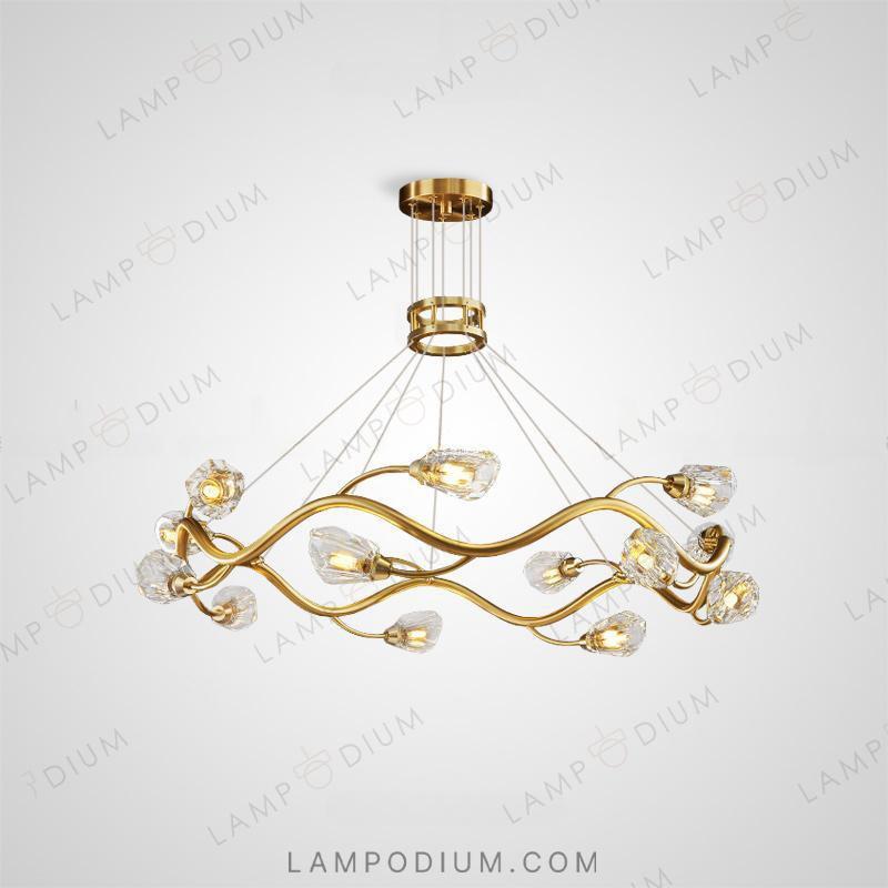 Circular chandeliers and lamps ADRIANNA