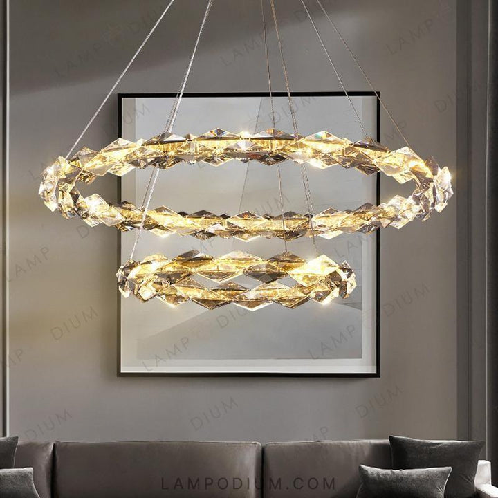 Circular chandeliers and ceiling lights AGNORA