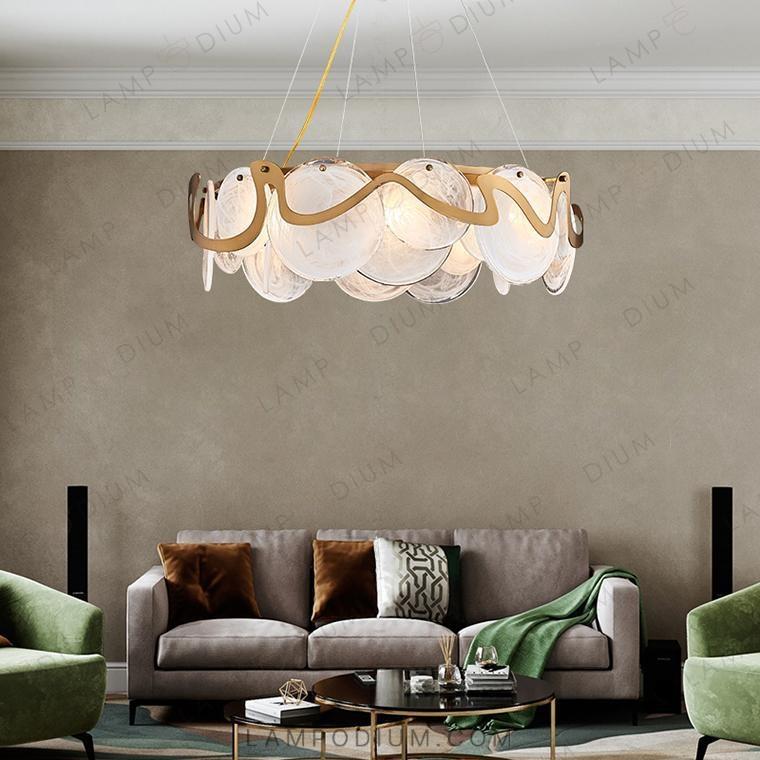 Circular chandeliers and lamps ALESSA