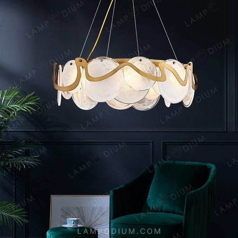 Circular chandeliers and lamps ALESSA