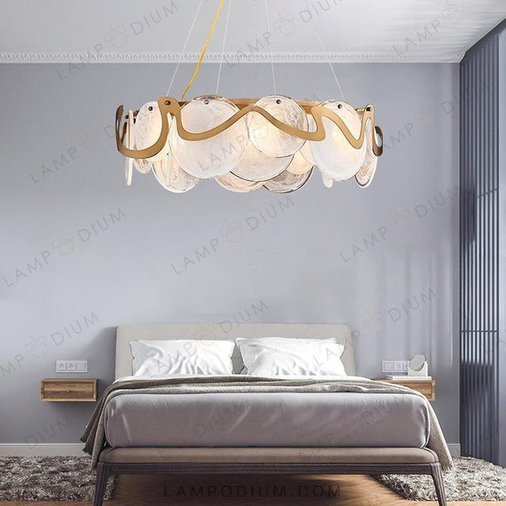 Circular chandeliers and lamps ALESSA