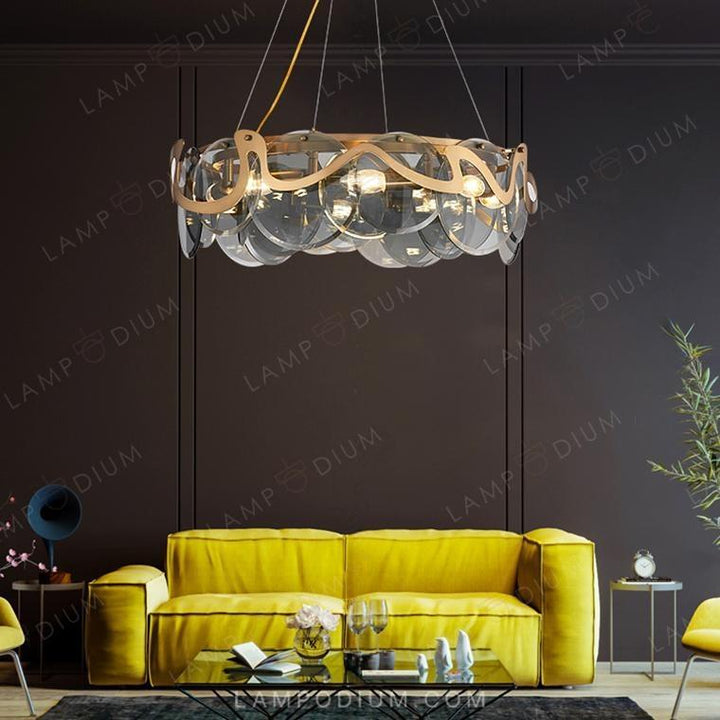 Circular chandeliers and lamps ALESSA