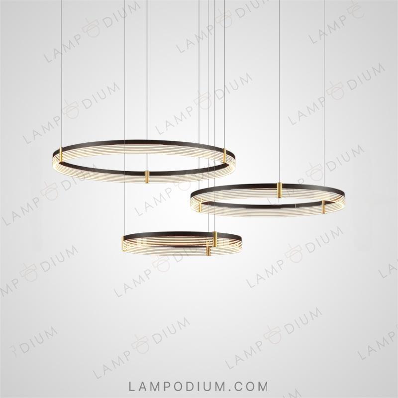 Circular chandeliers and luminaires ALMER COMBO