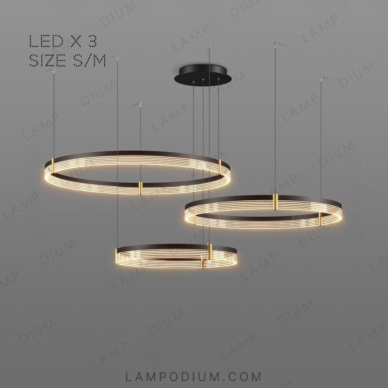 Circular chandeliers and luminaires ALMER COMBO