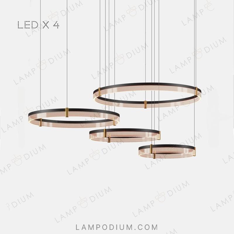 Circular chandeliers and luminaires ALMER COMBO