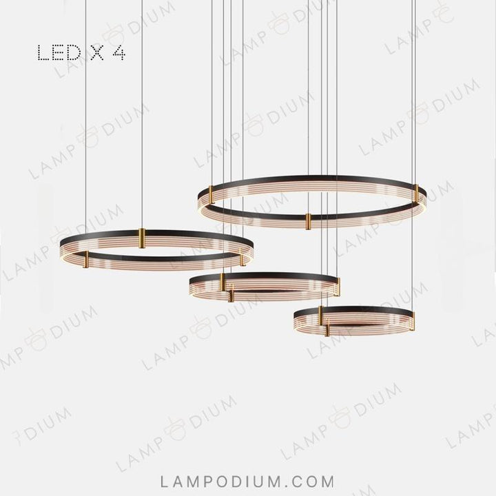 Circular chandeliers and luminaires ALMER COMBO