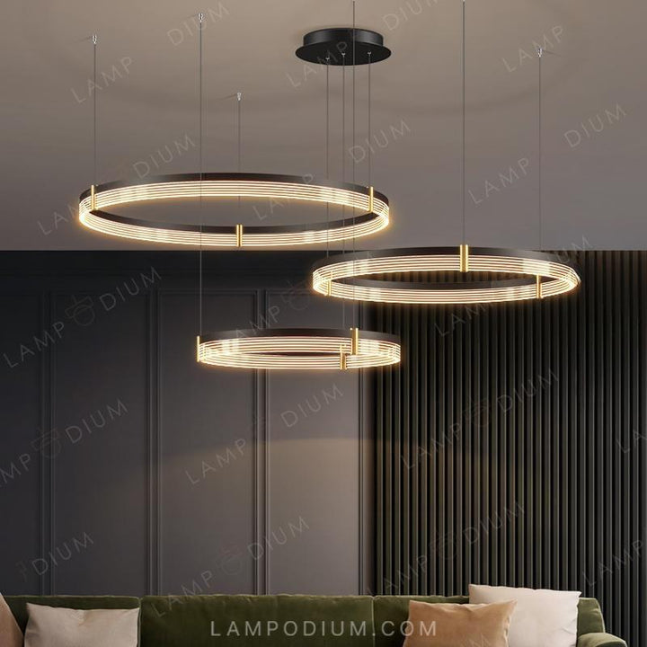 Circular chandeliers and luminaires ALMER COMBO