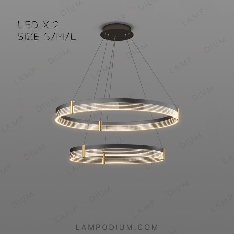 Circular chandeliers and lamps ALMER