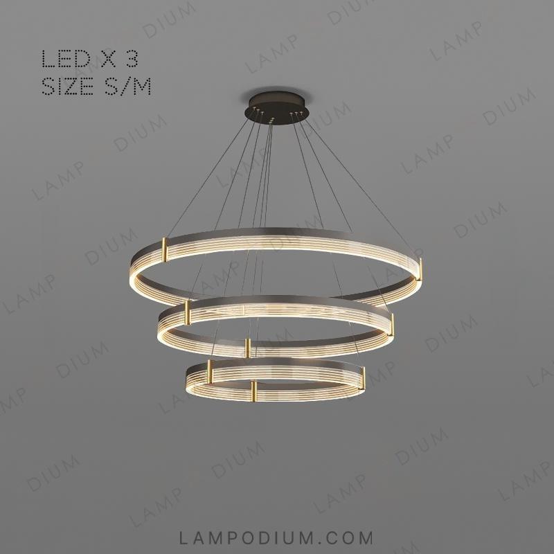 Circular chandeliers and lamps ALMER