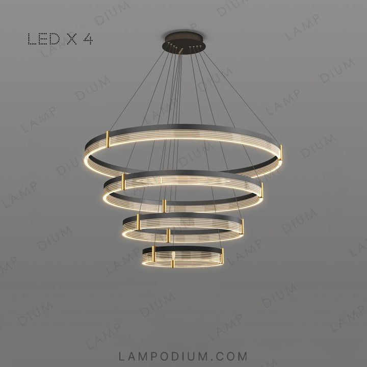 Circular chandeliers and lamps ALMER