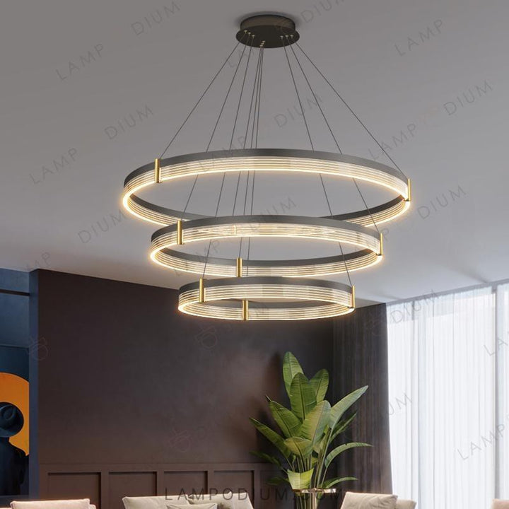 Circular chandeliers and lamps ALMER