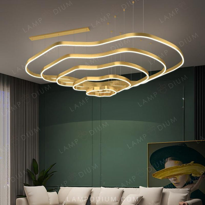 Circular chandeliers and lamps ANDANTE