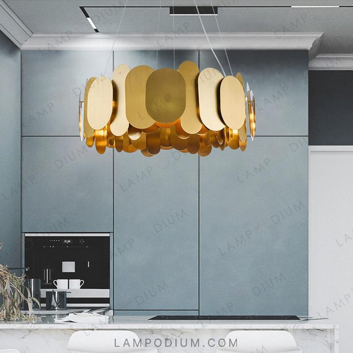 Circular chandeliers and light fixtures ARGON