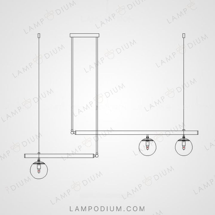 Linear, row luminaire BARRA