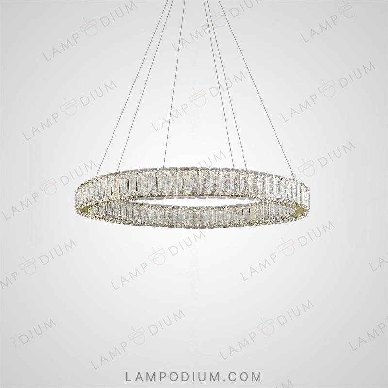 Circular chandeliers and light fixtures BELLA ONE