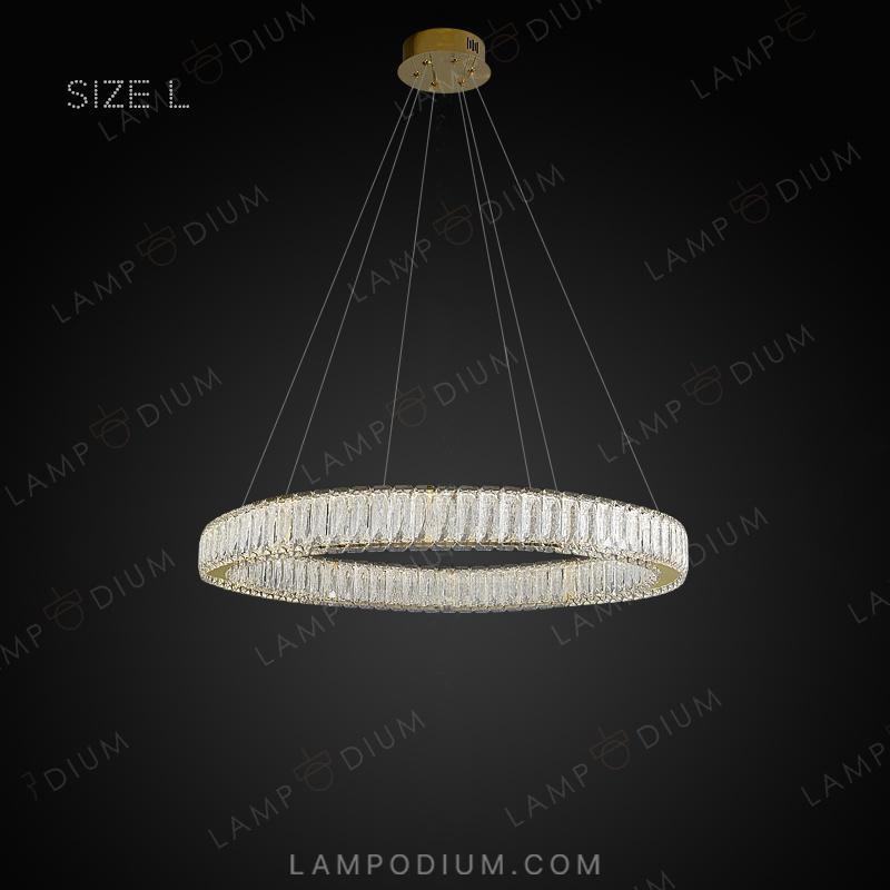 Circular chandeliers and light fixtures BELLA ONE