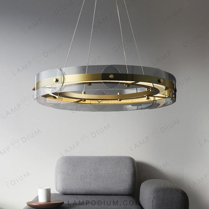 Circular chandeliers and lamps BERGDIS