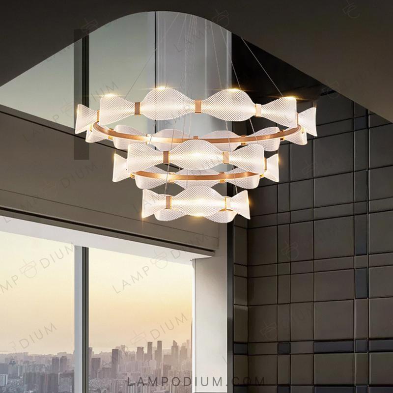 Circular chandeliers and light fixtures BERTINA