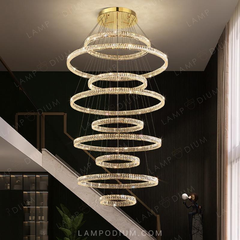 Circular chandeliers and light fixtures. BERTOLDA B COMBO