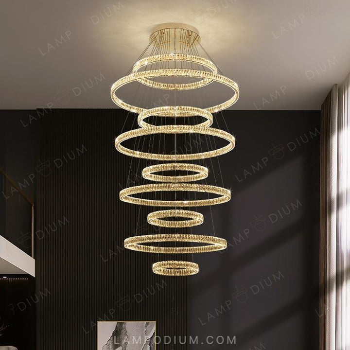 Circular chandeliers and light fixtures. BERTOLDA B COMBO