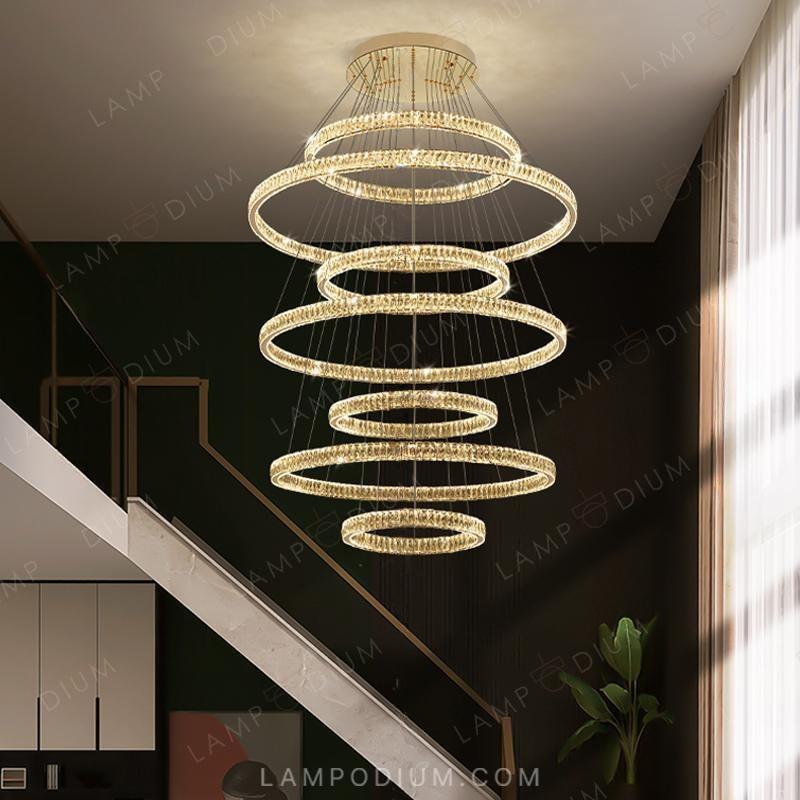 Circular chandeliers and light fixtures. BERTOLDA B COMBO