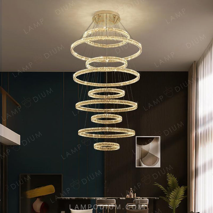 Circular chandeliers and light fixtures. BERTOLDA B COMBO