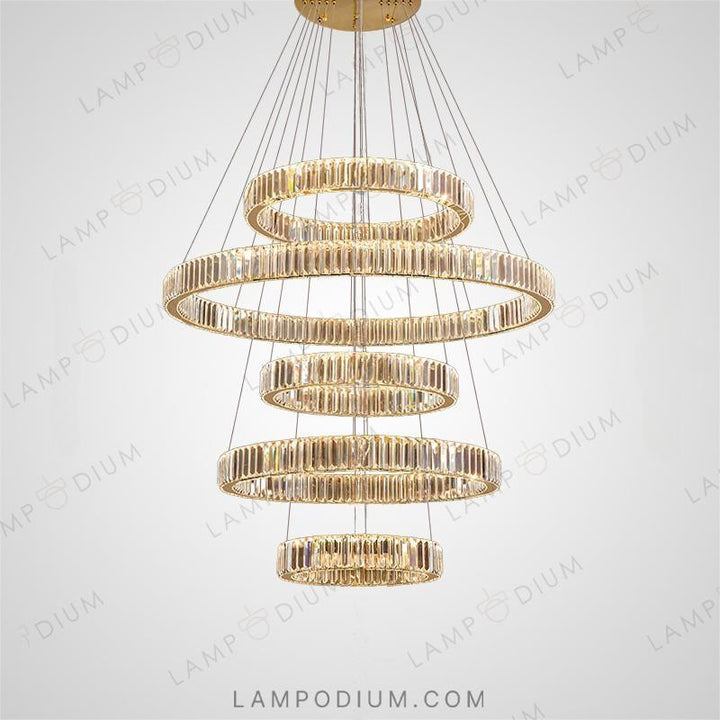 Circular chandeliers and lighting fixtures BERTOLDA COMBO