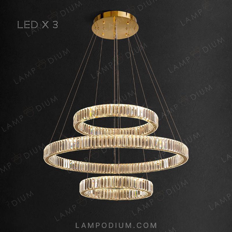 Circular chandeliers and lighting fixtures BERTOLDA COMBO