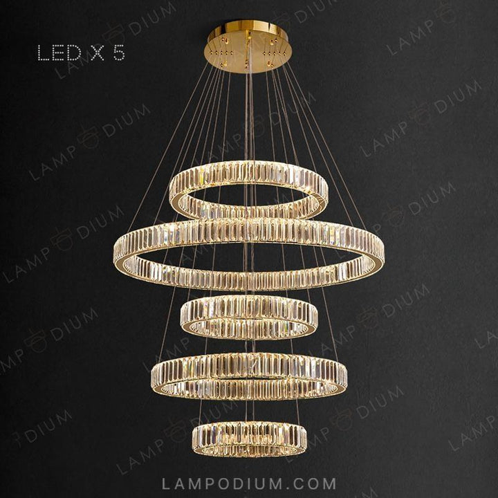 Circular chandeliers and lighting fixtures BERTOLDA COMBO