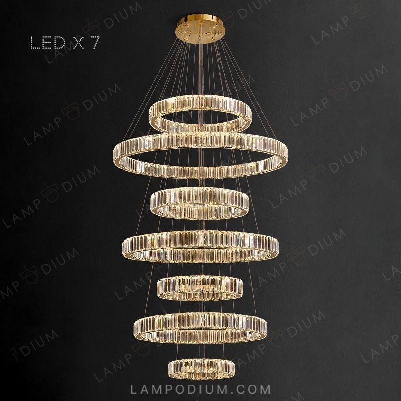 Circular chandeliers and lighting fixtures BERTOLDA COMBO