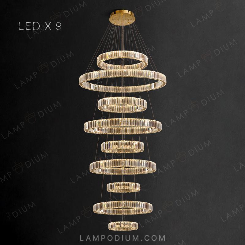 Circular chandeliers and lighting fixtures BERTOLDA COMBO