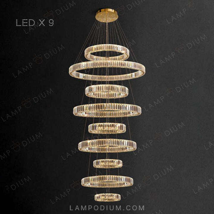 Circular chandeliers and lighting fixtures BERTOLDA COMBO