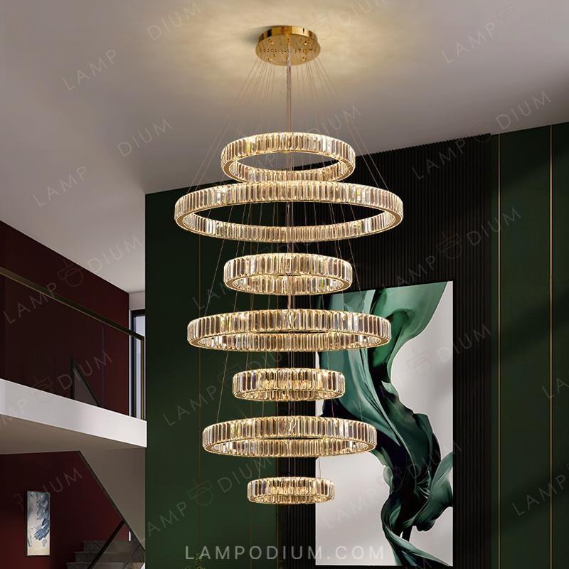 Circular chandeliers and lighting fixtures BERTOLDA COMBO