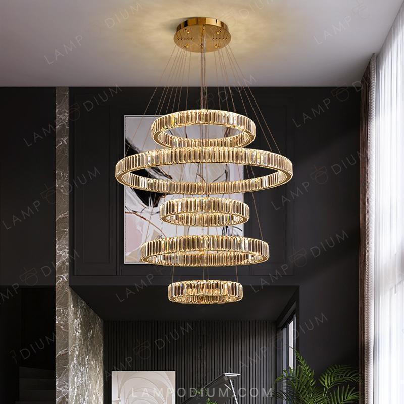 Circular chandeliers and lighting fixtures BERTOLDA COMBO