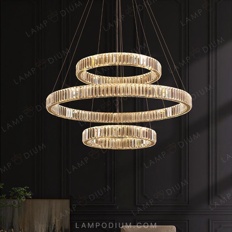 Circular chandeliers and lighting fixtures BERTOLDA COMBO