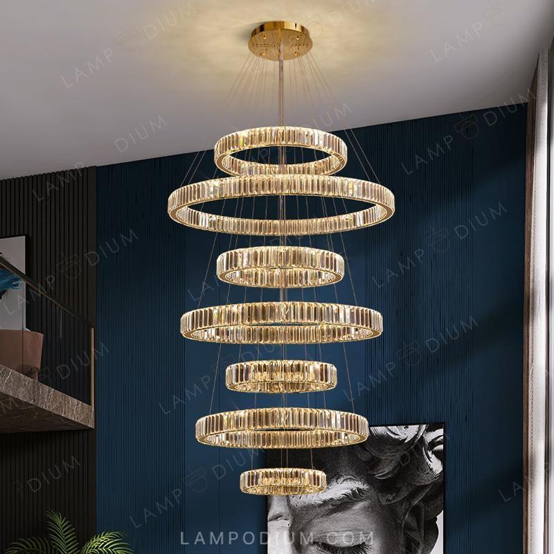 Circular chandeliers and lighting fixtures BERTOLDA COMBO