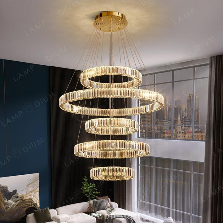 Circular chandeliers and lighting fixtures BERTOLDA COMBO