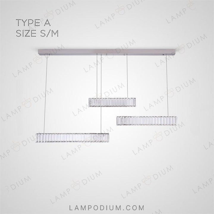 Linear, row luminaire BERTOLDA TRIO