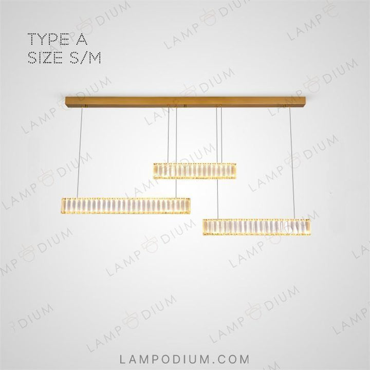 Linear, row luminaire BERTOLDA TRIO