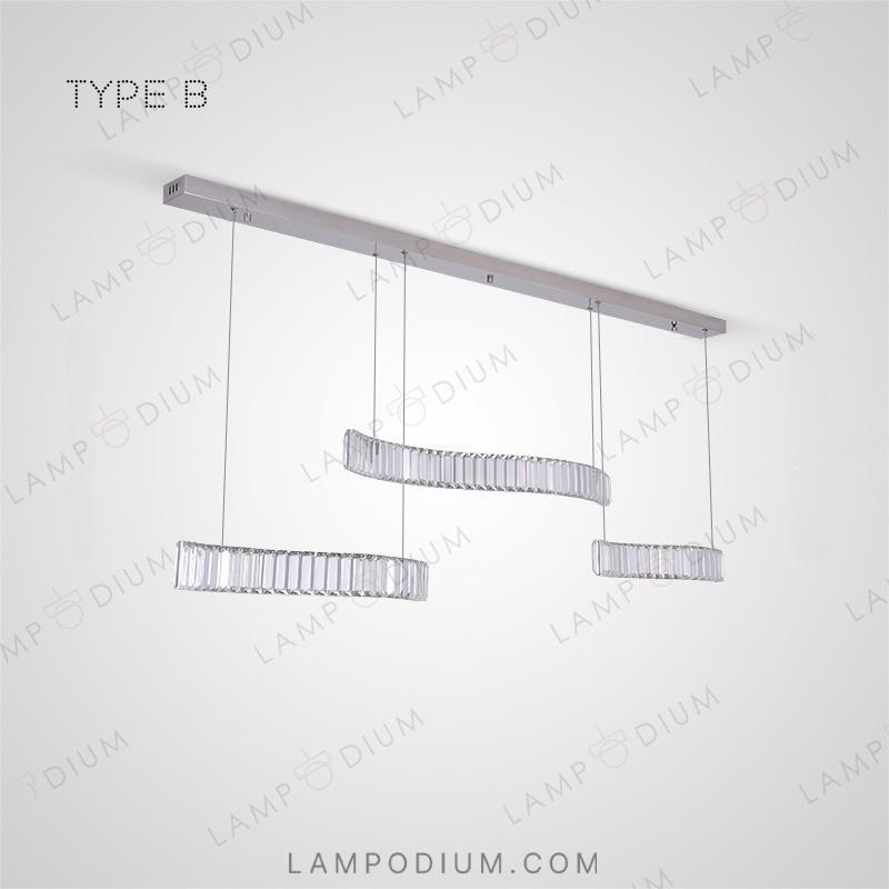 Linear, row luminaire BERTOLDA TRIO