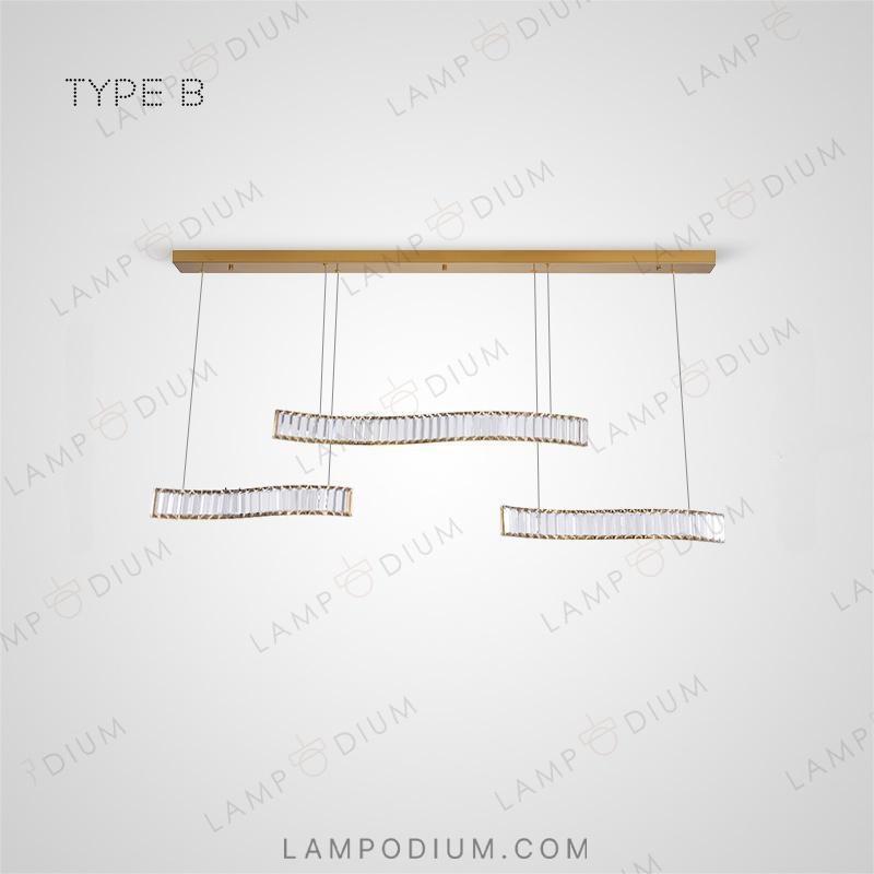 Linear, row luminaire BERTOLDA TRIO