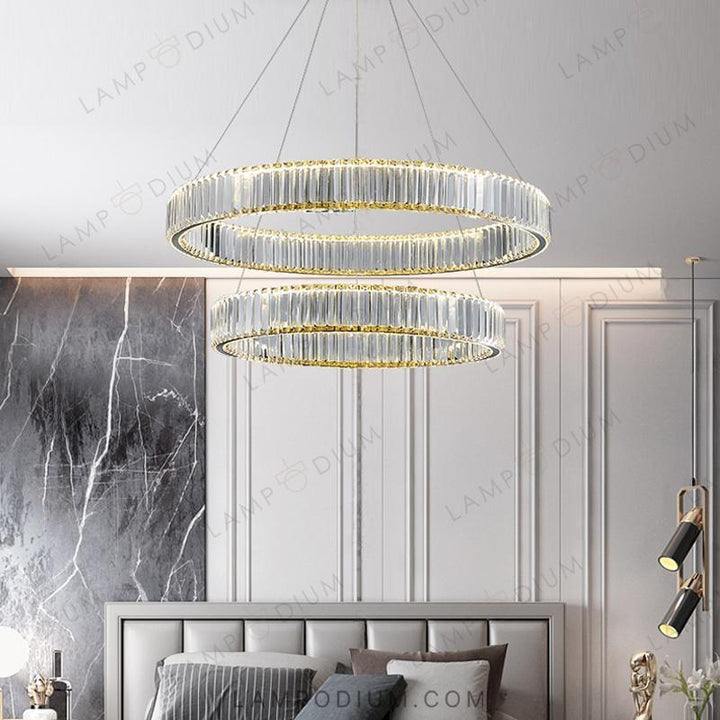 Circular chandeliers and lamps BERTOLDA