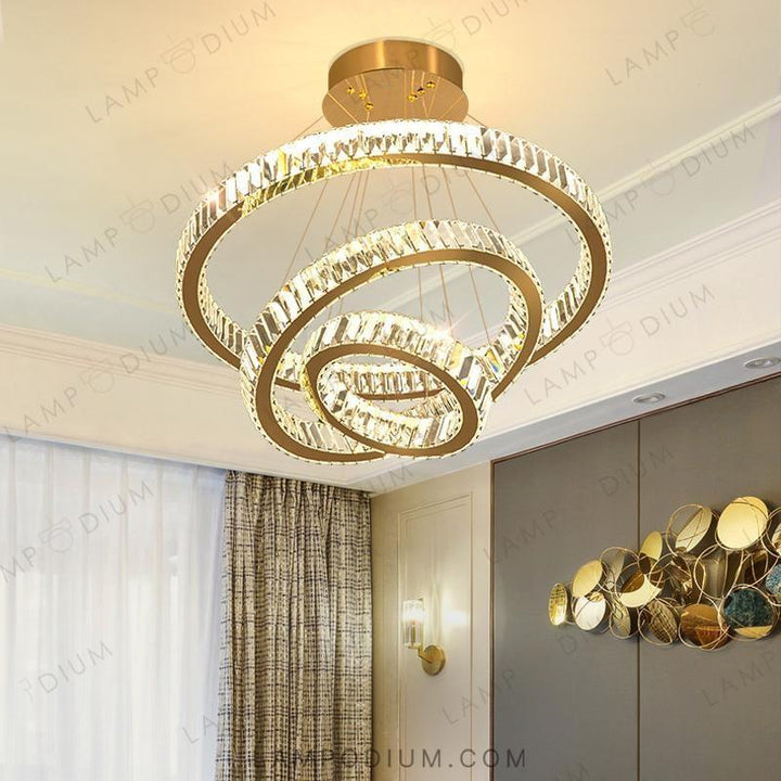 Circular chandeliers and lamps BERTOLDA