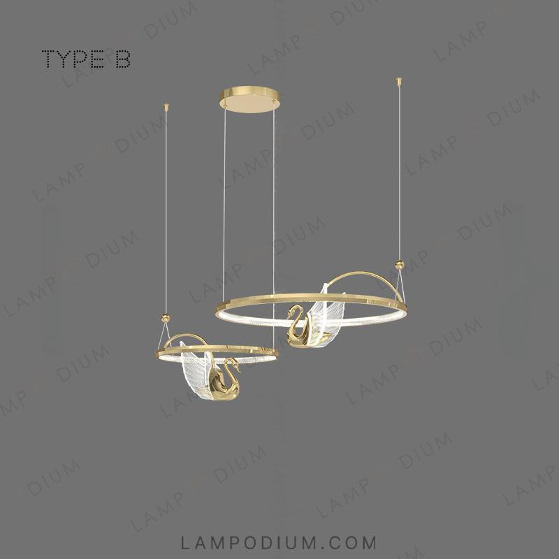 Circular chandeliers and lamps BIRDIE LUX