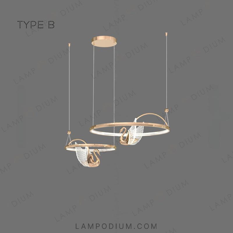 Circular chandeliers and lamps BIRDIE LUX