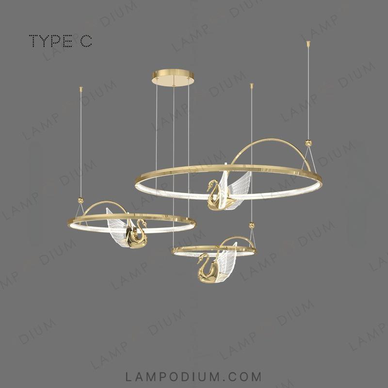 Circular chandeliers and lamps BIRDIE LUX