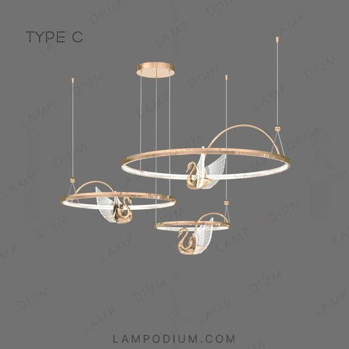 Circular chandeliers and lamps BIRDIE LUX