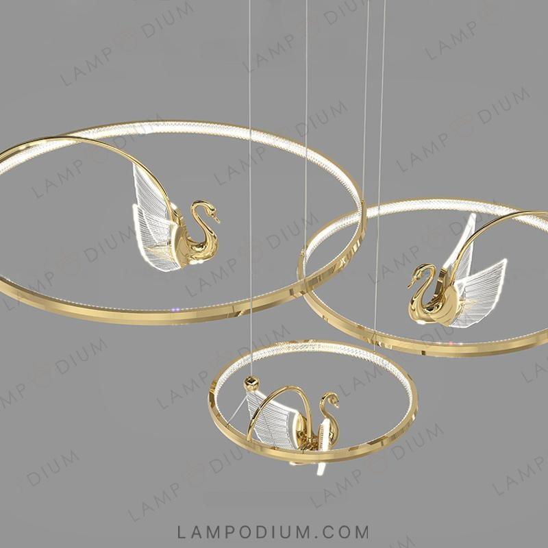 Circular chandeliers and lamps BIRDIE LUX