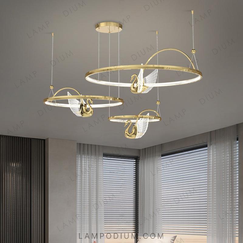 Circular chandeliers and lamps BIRDIE LUX